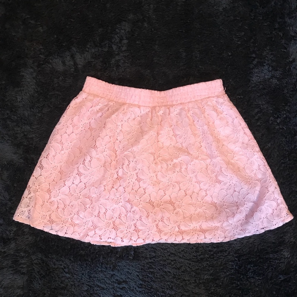 Candies Pink Lace Skirt Size M